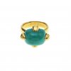 Ring. GG (21 K), Chrysopras.