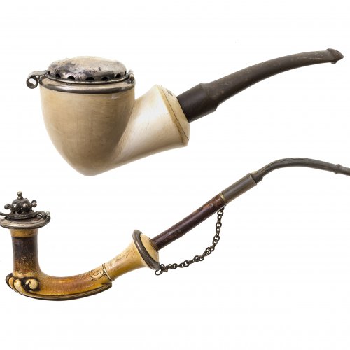 Zwei Pfeifen, Meerschaum.