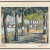 Deutsch, 20. Jh., Ansicht von Frankfurt/Main, Aquarell.