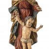 Maria mit Jesuskind auf Schlange, Holz, Farbfassung.