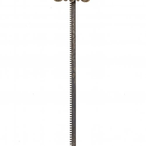 Sägeuhr, Messing, Doppeladler, Österreich/Ungarn.