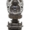Buddha auf Lotos-Thron, Kamakura-daibutsu-Typ, Japan, Edo, 18. Jh. Bronze.