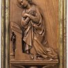 Maria in der Andacht. Deutsch, um 1800. Relief. Holz.