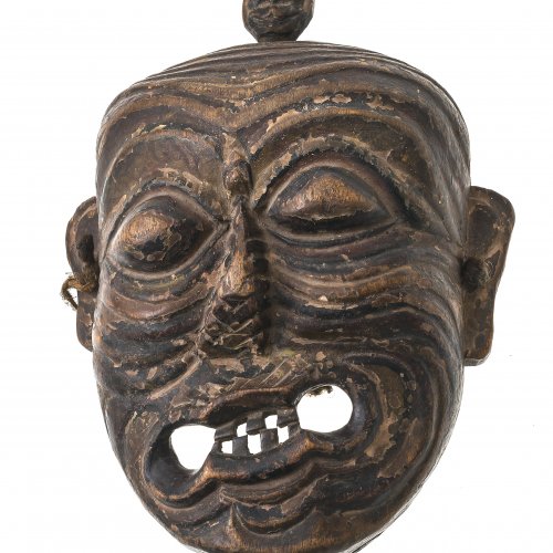 Maske, Holz, bemalt, Tibet.