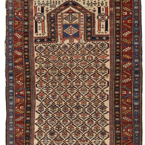 Schirwan, Dagestan, um 1800. Rep., Gebrauchsspuren. 146 x 120 cm.