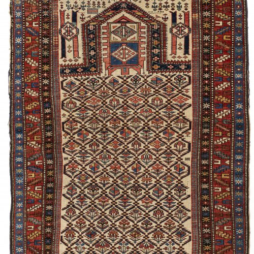 Schirwan, Dagestan, um 1800. Rep., Gebrauchsspuren. 146 x 120 cm.