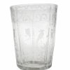 Becher, gerutscher Dekor. H. 10,5 cm.