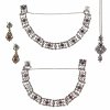 Konvolut Trachtenschmuck (2 Armbänder, 1 Paar Ohrgehänge, 1 Kette mit Anhänger).