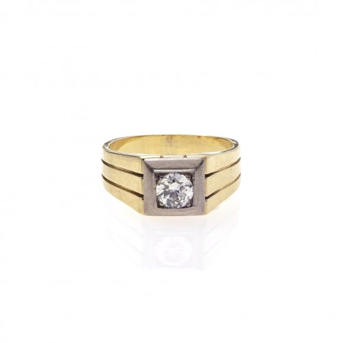 Ring, GG, Brillantbesatz.
