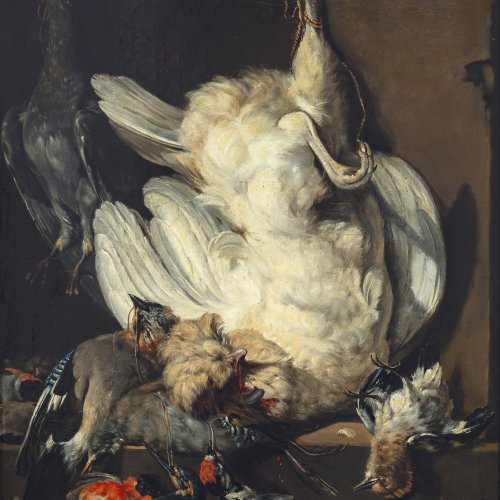 Niederlande, Art des van Aelst, 17. Jh., Jagdstillleben, Öl/Lw.