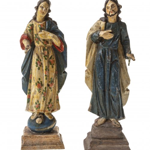Hl. Josef und hl. Maria, Holz, Oberammergau.