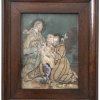 Collage, Maria mit dem Jesuskind und Franziskus.