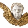 Engelskopf, Weiß- und Goldfassung, mit Flügeln.
