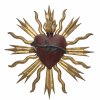 Flammendes Herz, Holz, Farb- und Goldfassung.