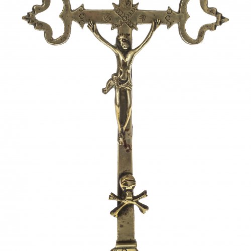 Kleines Standkreuz, Messing.