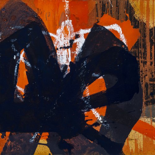 Werner, Anthony. Abstrakte Komposition. Acryl/Lw. 30 x 40 cm. WVZ M17. Sign., dat. 2000.
