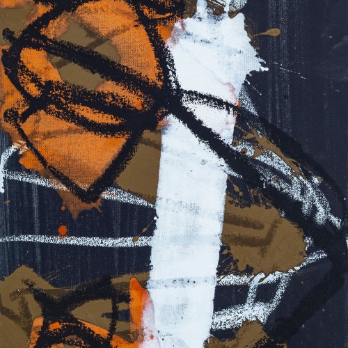 Werner, Anthony. Abstrakte Komposition. Acryl/Lw. 30 x 40 cm. WVZ M16. Sign., dat. 2000.