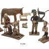 Krippenfiguren, Konvolut, Holz, farbig bemalt.