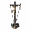 Standkreuz, Holz, geschnitzt, Christus der Blutspende, H. 52 cm.