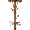 Standkreuz, Holz, ungefasst, mit Arma Christi, H. 57 cm.