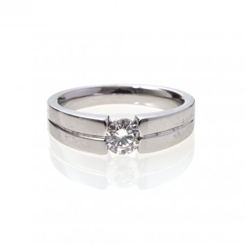Ring mit Brillant, WG.