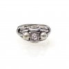 Ring mit Perlen- und Brillantbesatz.