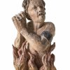 Arme Seele, Holz, Farbfassung, Niederbayern, um 1740, H. 37 cm.