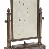 Toilettespiegel, versilbert, 19. Jh., 41 x 33 x 9 cm.