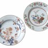Zwei Teller, China, Porzellan, Emailmalerei, ø22,5 -23 cm.