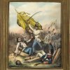 Österreich, 19. Jh. Schlachtenszene. Öl/Lw. 39 x 32 cm.