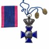 Verdienstorden vom hl. Michael, Silber, blau emailliert, L. 6,5 cm.