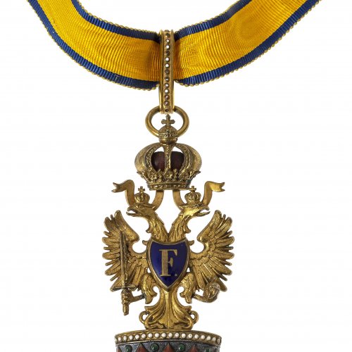 Orden der Eiserne Krone, Österreich, vergoldet, emailliert, L. 9 cm.