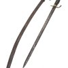 Hirschfänger mit Löwenkopf und Säbel  18./19. Jh., L. 62-83 cm.