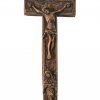 Reliquienkreuz, Oberammergau, Holz, geschnitzt, H. 24 cm.