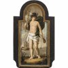 18. Jh., Malerei mit Merkurdarstellung, Öl/Holz, 43 x 26,5 cm.