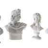 Vier Büsten, Eros bzw. Apollo und zwei Kinderbüsten, Bisquitporzellan, H. 14-16 cm.