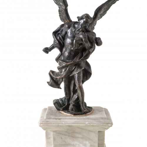 Chronos. Italien, um 1700. Bronze. H. (ohne Sockel) 24,5 cm. Rest.
