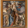 Hinterglasbild, Kreuzabnahme Christi, süddeutsch, um 1800, 61 x 50 cm.