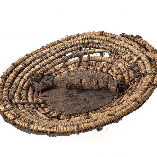 Flecht-Schild der Osmanen, Türkei, wohl 17./18. Jh., Eisen, Geflecht, ø28 cm.