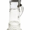 Glas-(Bier)krug für drei Liter. Buchenau-Spiegelhütte. Zinndeckel mit Monogramm. H. 41 cm. Sehr seltene Ausfühung, da drei Liter Volumen.
