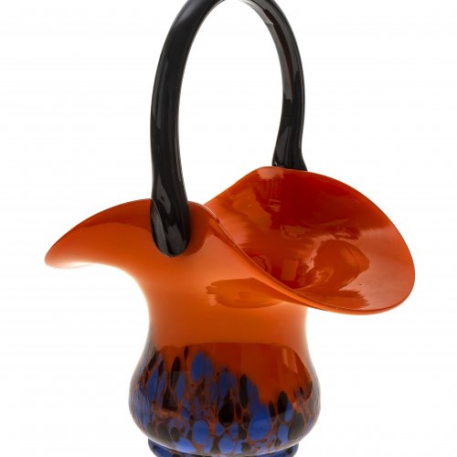 Fronleichnamskorb, Glas, Bayerischer Wald, H. 19 cm.