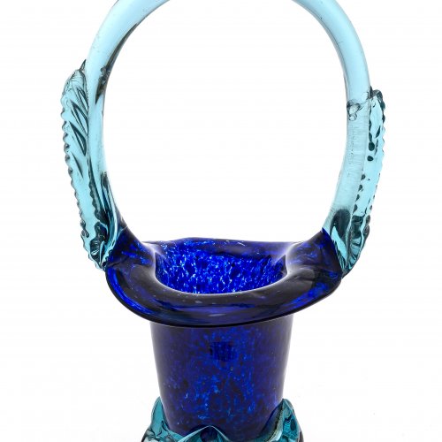Fronleichnamskorb, Glas, Bayerischer Wald, H. 21 cm.