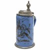 Walzenkrug, Schrezheim, 1. H. 19. Jh. Fayence. Starker Abrieb. H. 25 cm.