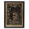 Kastenbild mit Wachsarbeit. Süddeutsch, um 1780. Hl. Eremit (Antonius?). Leicht besch. 61 x 46 x 24 cm.