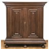 Wellenschrank, Eiche. Deutsch, um 1750. 209 x 196 x 77 cm.