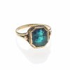 Ring mit Turmalin, GG. Gebrauchsspuren. Ringweite 59.