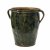 Großer Doppelhenkeltopf. Bayern, 19. Jh. Irdenware, grüne, gesprenkelte Glasur. Best. H. 33 cm.