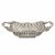 Gebäckkorb. Silber (12 Lot). Knorperlwerkdekor. Rep. Ca. 370 g. L. mit Henkeln 38 cm.